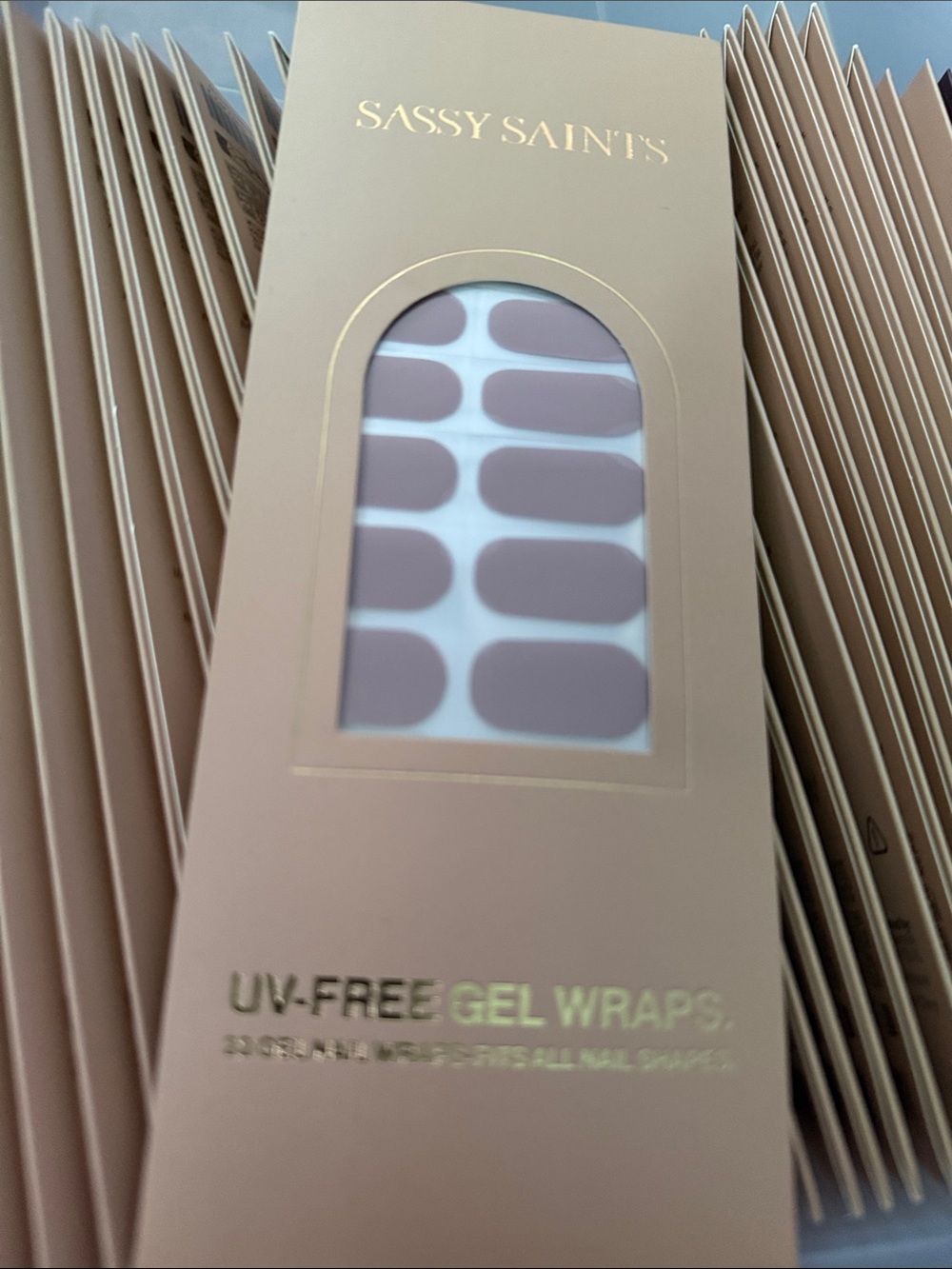 NEW Sassy Saints Gel Nail Wraps Neutral Flow